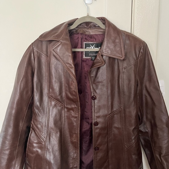 Maxima Wilson’s Brown Leather Jacket - Picture 1 of 4